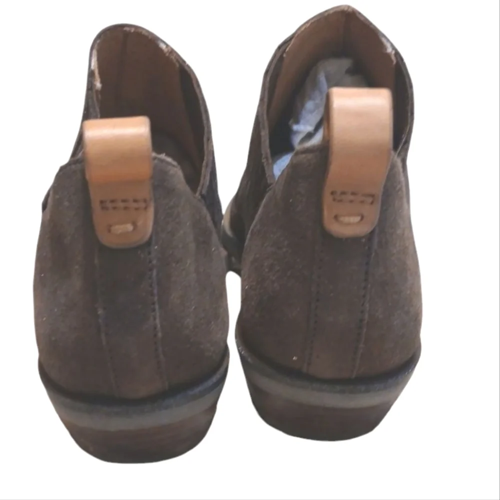 NEW Gentle Soles Metallic Brown Ankle Boots Womens Slip-on Brown Booties Sze 7 M